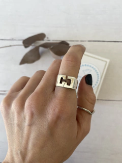 Imagen de Anillo dos iniciales (plata)