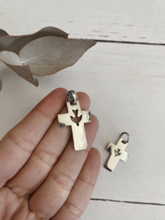 Cruz espiritu santo calado (alpaca)