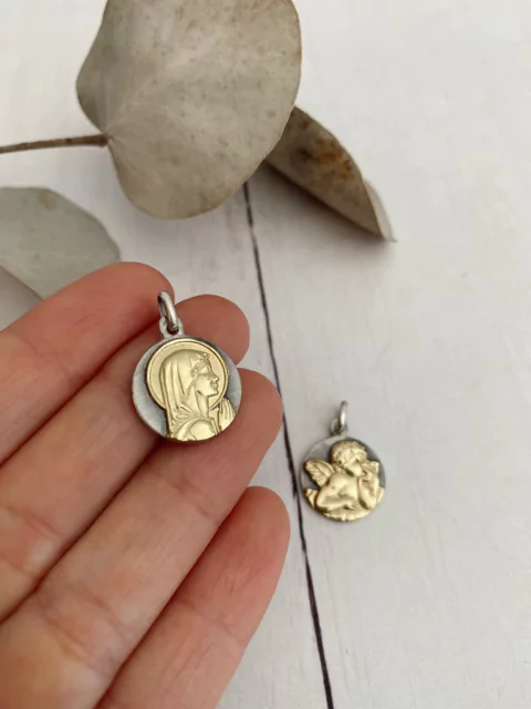 Medallas plata y oro (Virgen niña / Angelito)