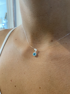 Tanza + Cristal celeste de plata