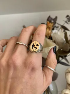 Anillo DOS o TRES iniciales (plata y oro) - Manantial de Luz