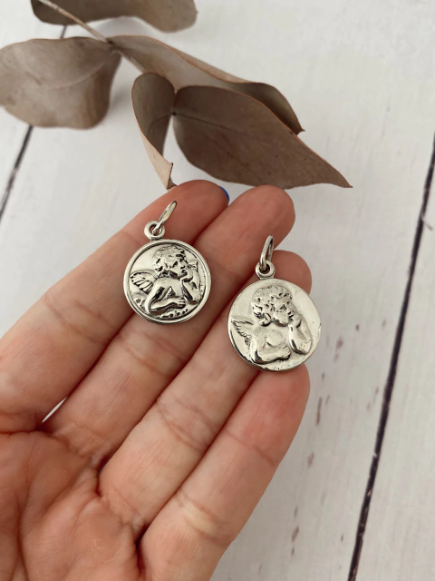 Medalla angel de la guarda (alpaca)