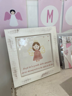 Cuadrito azulejo angel de la guarda (rosa o celeste) en internet