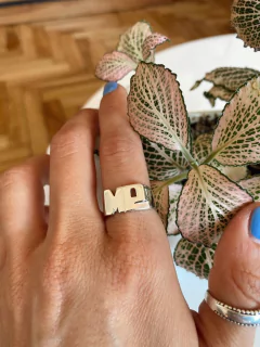 Anillo dos iniciales (plata) - comprar online