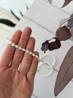 PULSERA CRISTAL DE ROCA Y PLATA - comprar online
