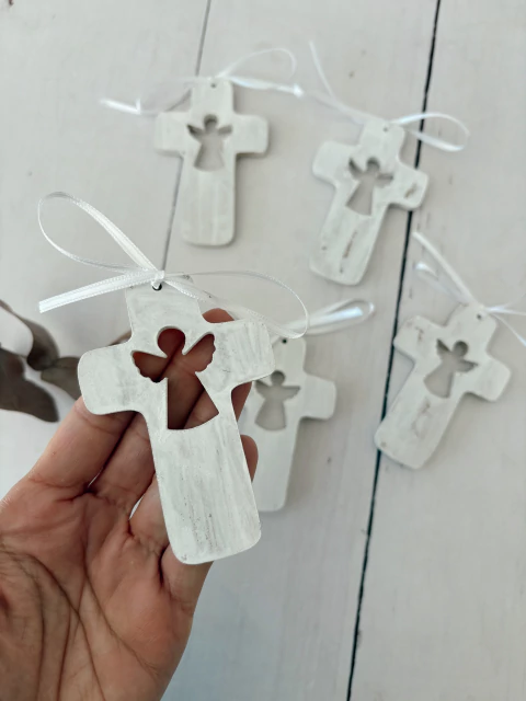 SOUVENIR CRUZ CON ANGEL CALADO (X5) - comprar online