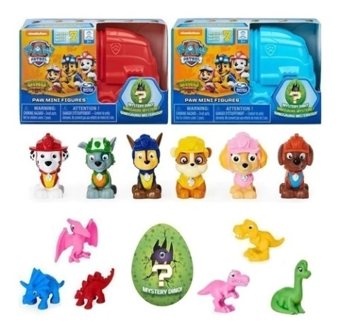 PAW PATROL MINI FIGURAS x2 DINO RESCUE SORPRESA