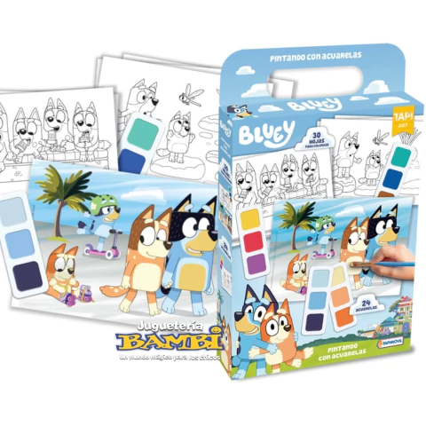 PINTANDO CON ACUARELAS BLUEY