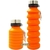 BOTELLA SILICONA PLEGABLE NARANJA