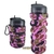 BOTELLA SILICONA PLEGABLE CAMUFLADA ROSA