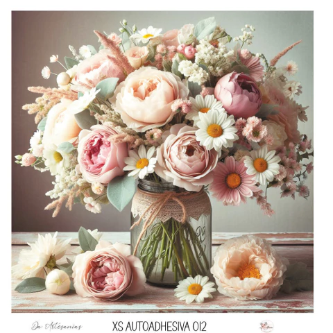 LÁMINA DE DECOUPAGE AUTOADHESIVA 15X15CM 012 - comprar online