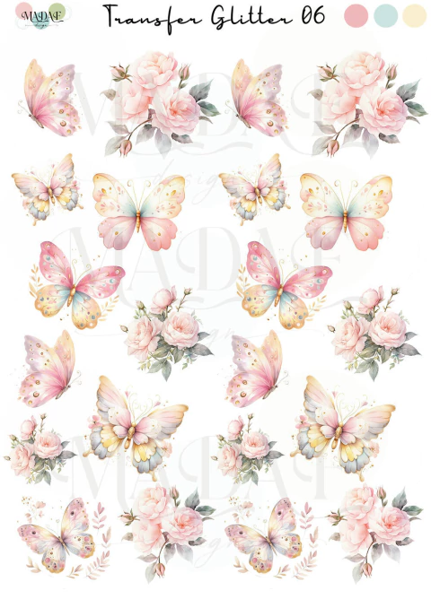 Nuevo transfer glitter 15x20cm cod 06 - comprar online