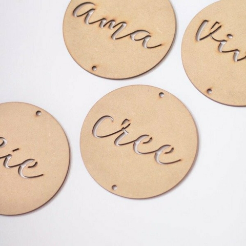 Set x 4 Colgantes Palabras Positivas 10cm