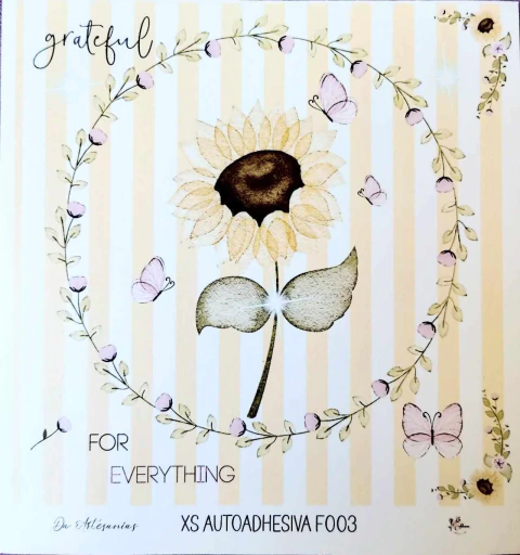 LÁMINA DE DECOUPAGE AUTOADHESIVA 15X15CM - F003 - (copia) - comprar online