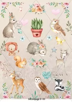 Lamina de decoupage A4 cod 93 - comprar online