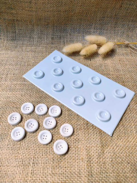 Molde Termoformado 2cm aprox C/ boton (para usar con cemento, resina ecologica, yeso) COD - comprar online