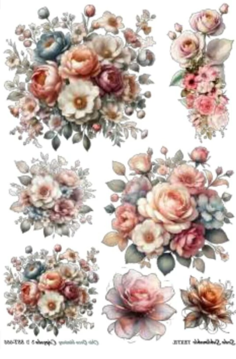 Lámina de seda sublimable 50x35cm chic deco cod 055 - comprar online