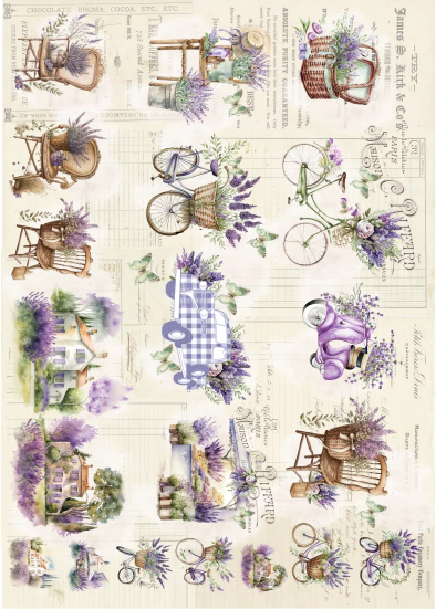 LAMINAS DE SEDA 18GR 70X50CM PARA DECOUPAGE COD: provence 13 - comprar online