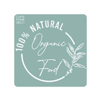 Stencil Organic Food 20x20cm