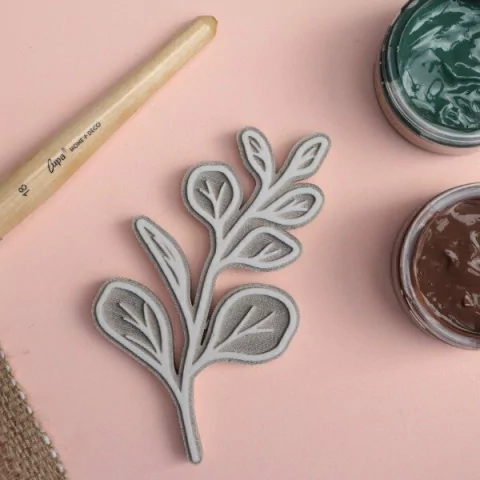 Sello Hojas Silvestres - 8cm x 13,5cm