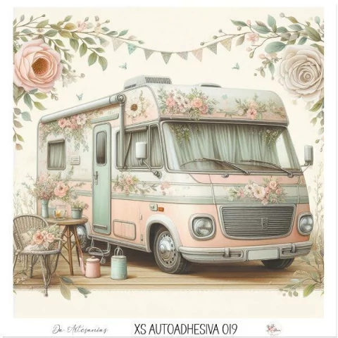 LÁMINA DE DECOUPAGE AUTOADHESIVA 15X15CM 019