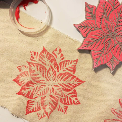 Sello FLOR NAVIDAD - 13cm x 13cm