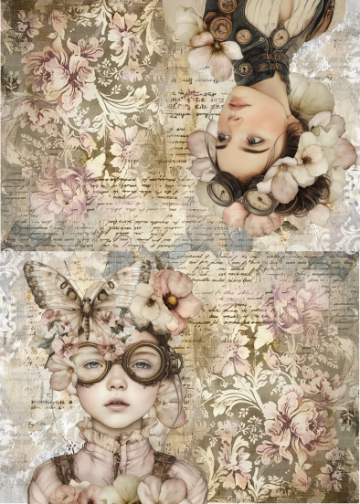 LAMINAS DE SEDA 18GR 70X50CM PARA DECOUPAGE COD: lady 3 - comprar online