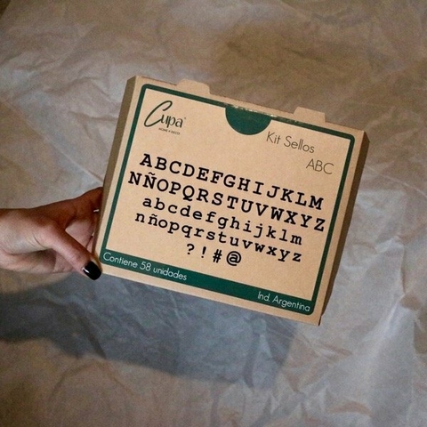 Kit sellos abv ( 58 sellos INCLUYE SIMBOLOS LETRAS EN MAYUSCULA Y MINUSCULA) Minusculas 2,5cm Y Mayusculas 4cm