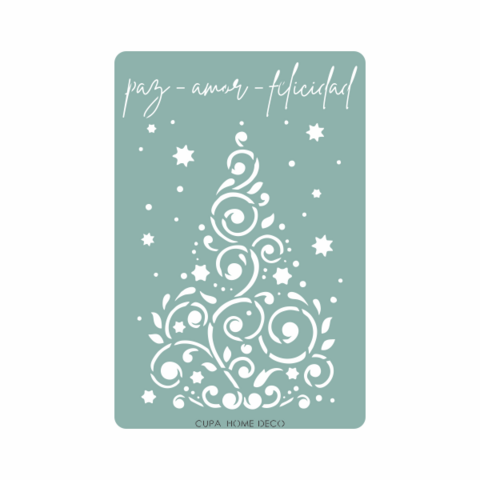 Stencil Arbol navideño 20cm x 30cm - comprar online