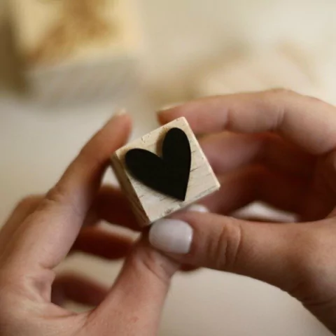 Sello para ceramica Corazon 2,5cm x 2,5cm