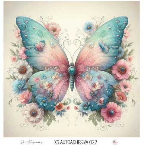 LÁMINA DE DECOUPAGE AUTOADHESIVA 15X15CM 022