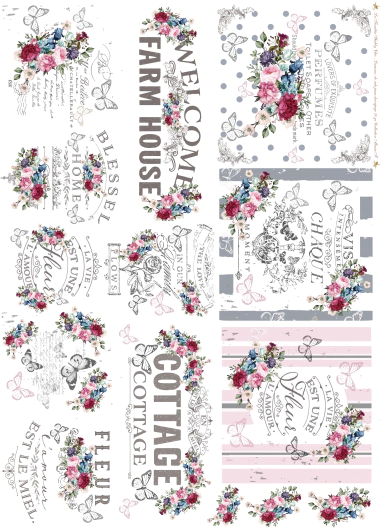 LAMINA DE SEDA fr3 LA TIENDITA SHABBY CHIC - comprar online