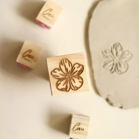 Sello para ceramica - Flor 5cm x 5cm