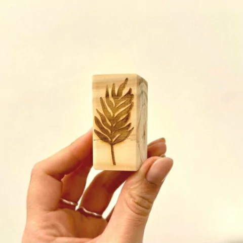 Sello para ceramica - Hojas 2,5cm x 5cm