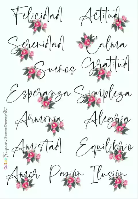 TRANSFER COLOR A4 BUENOS DESEOS COD.030