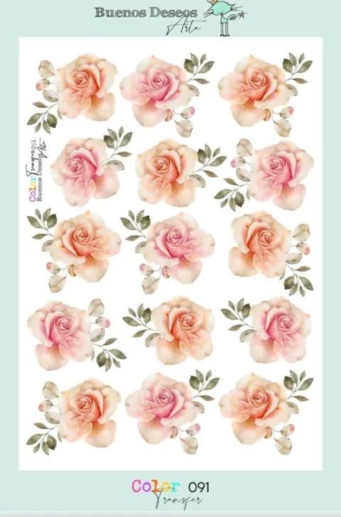 Transfer Color A4 Buenos Deseos COD.091