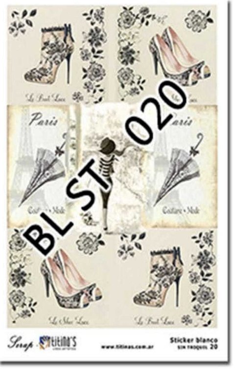 Lámina para Decoupage Autoadhesiva 14x20 Mod 20