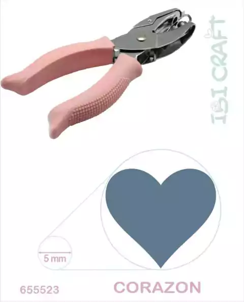 Pinza perforadora 5mm corazon ibi ( papel, cuerina, goma eva)