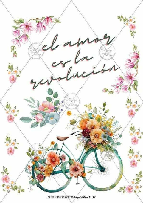 folextransfer color MEDIANO 20X24CM "ESTAMPA FELICCE" T19
