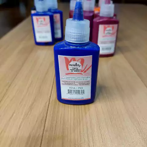 TINTA INDELEBLE AL AGUA X 25CC AZUL