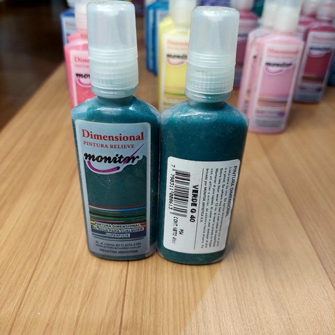 DIMENSIONAL RELIEVE VERDE GLITTER X 40CC
