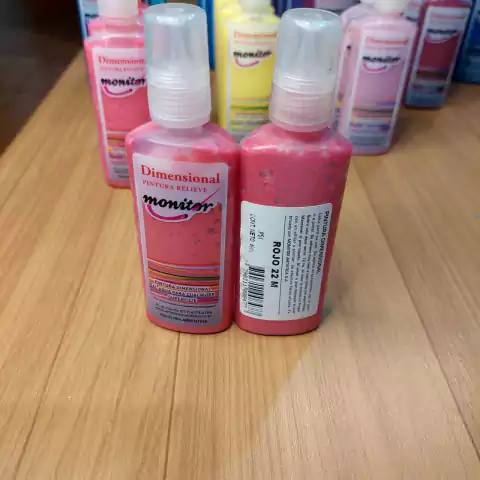 DIMENSIONAL RELIEVE ROJO METALIZADO X 40CC