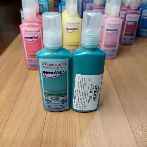 DIMENSIONAL RELIEVE VERDE METALIZADO X 40CC