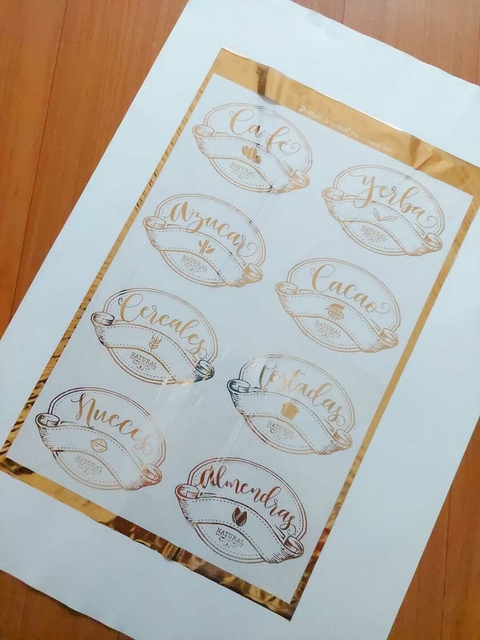 FOIL STAMPING DORADO BUENOS DESEOS A4 COD.024