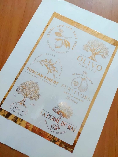 FOIL STAMPING DORADO BUENOS DESEOS A4 COD.029