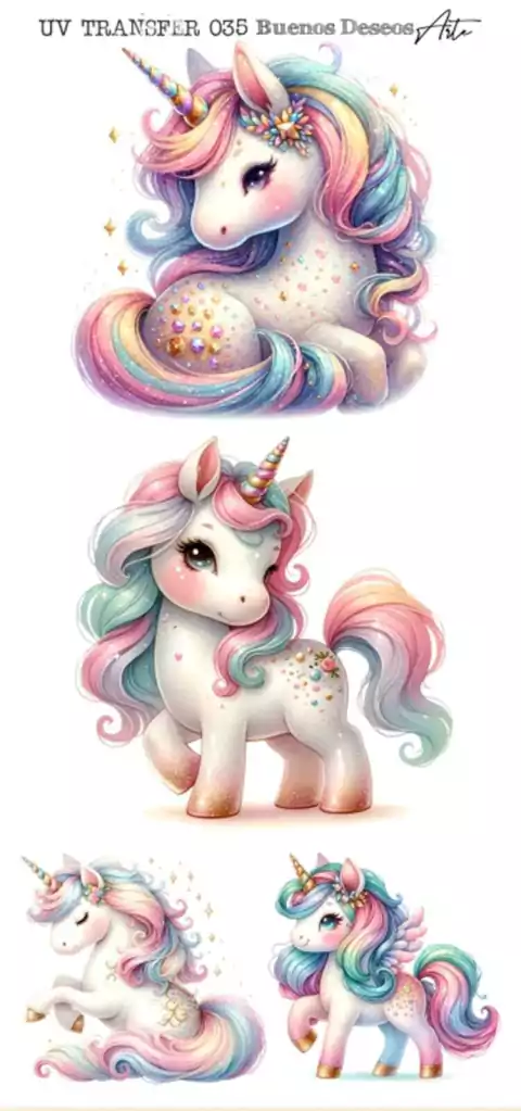 Transfer uv BUENOS DESEOS 20X10CM COD.035