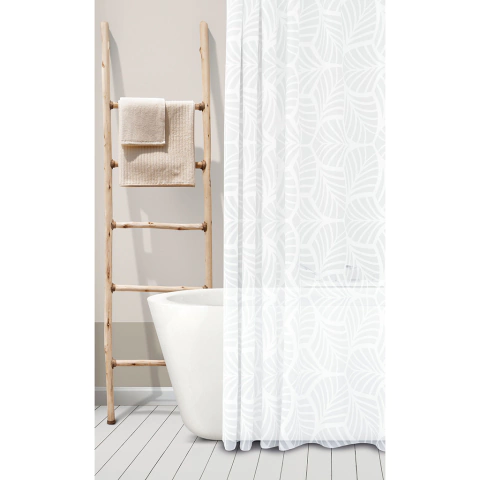 Cortina de Baño de Vinilo Hojas