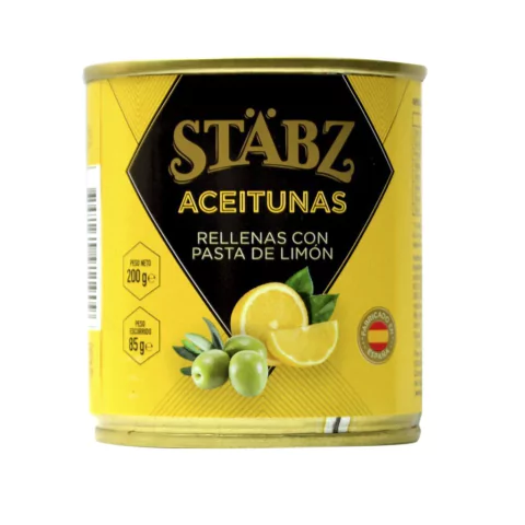 ACEITUNAS STABZ 200G RELLENAS CON LIMÓN (Origen España)