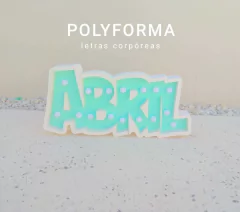 Nombre 5 letras 20cm de alto con luz - POLYFORMA