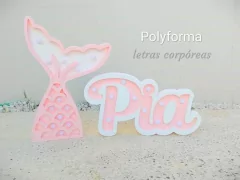 Nombre de 3 letras 20cm de alto con luz - comprar online